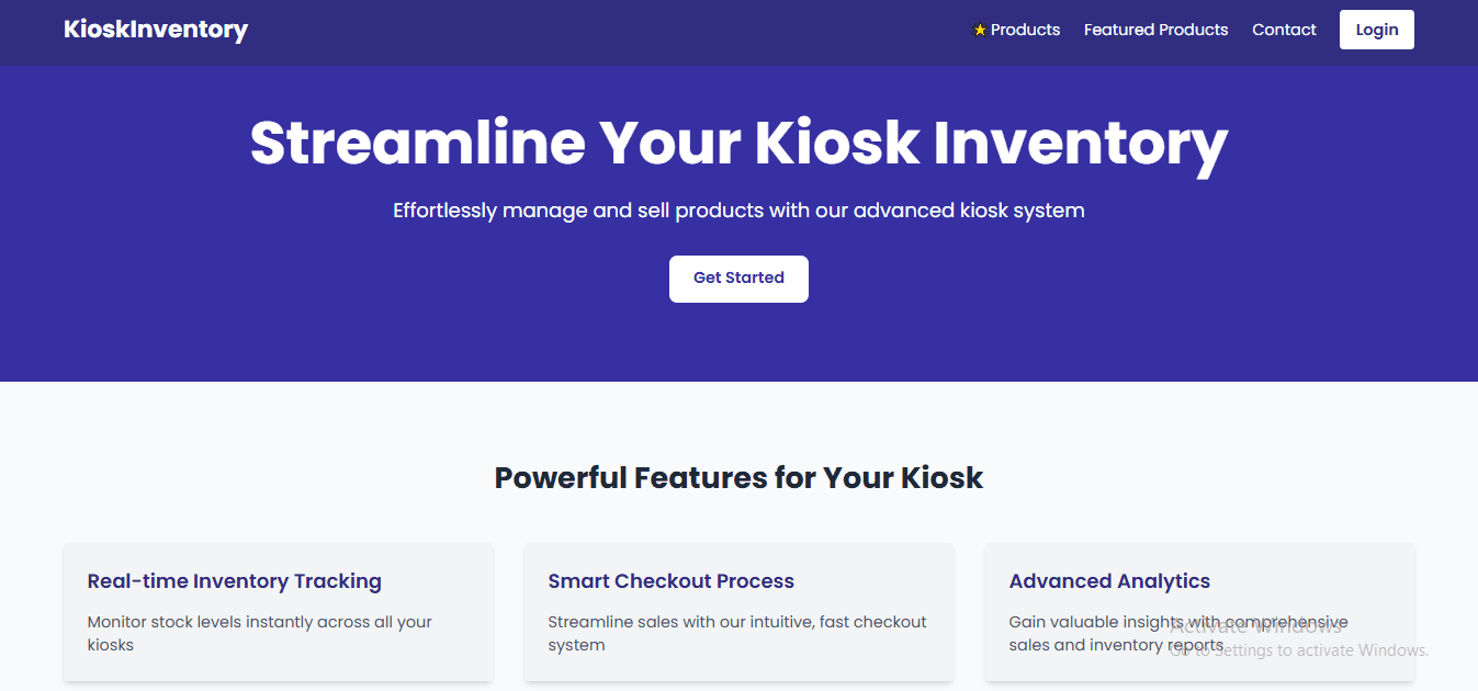Inventory Kiosk Management Application
